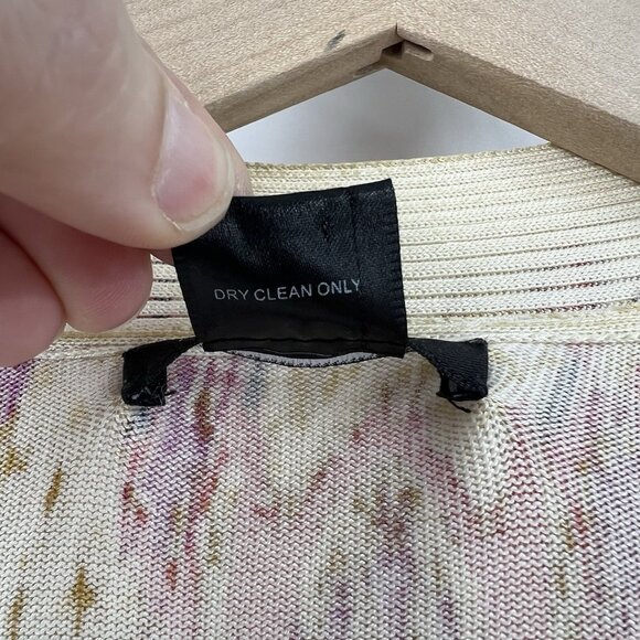 Natorious by Natori Multicolor Abstract Cardigan Kimono Style Top M Silk Spandex - Picture 5 of 5